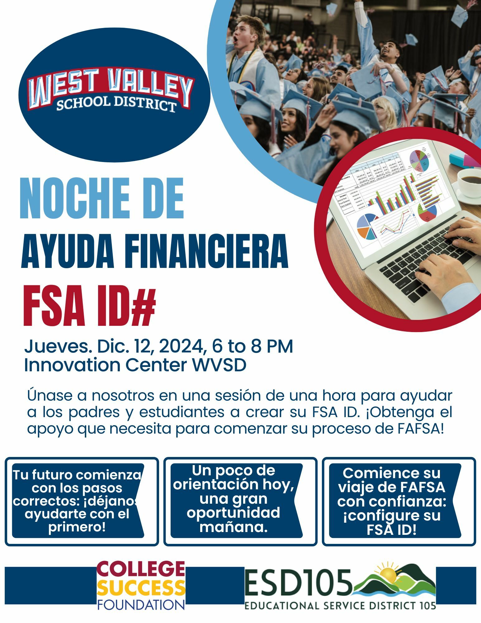 Financial Aid Information and Workshop night FSA ID Spanish